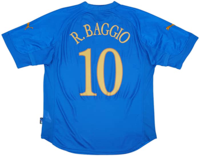 2004-06 Italy Home Shirt Baggio #10 - 5/10 - (XL)