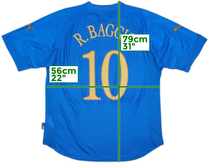 2004-06 Italy Home Shirt Baggio #10 - 5/10 - (XL)