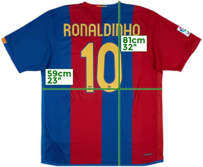 2006-07 Barcelona Home Shirt Ronaldinho #10 - 8/10 - (XL)
