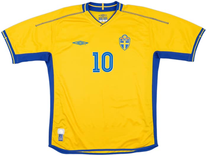 2003-04 Sweden Home Shirt Ibrahimovic #10 - 9/10 - (M)