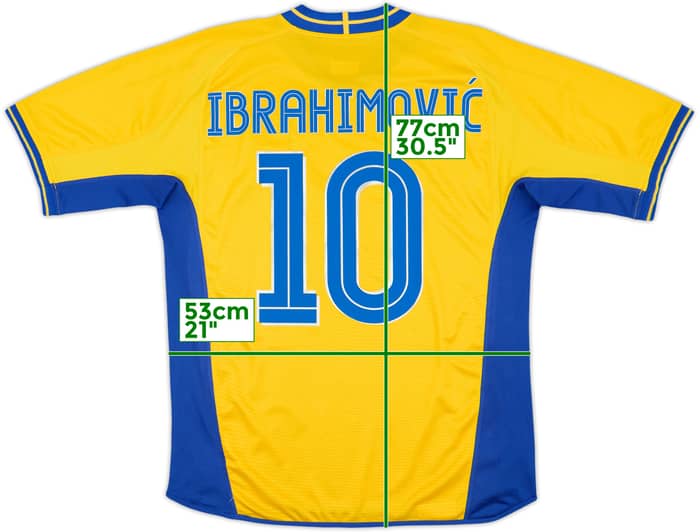 2003-04 Sweden Home Shirt Ibrahimovic #10 - 9/10 - (M)
