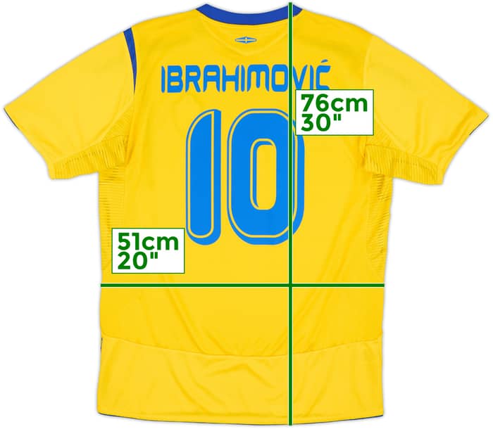2005-06 Sweden Home Shirt Ibrahimovic #10 - 10/10 - (M)