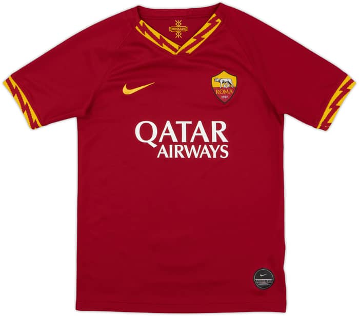 2019-20 Roma Home Shirt - 10/10 - (M.Boys)