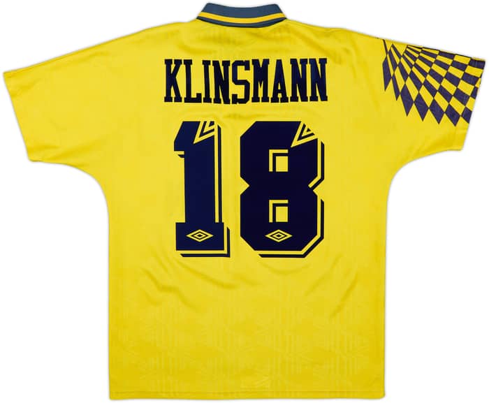 1991-95 Tottenham Away Shirt Klinsmann #18 - 7/10 - (M)