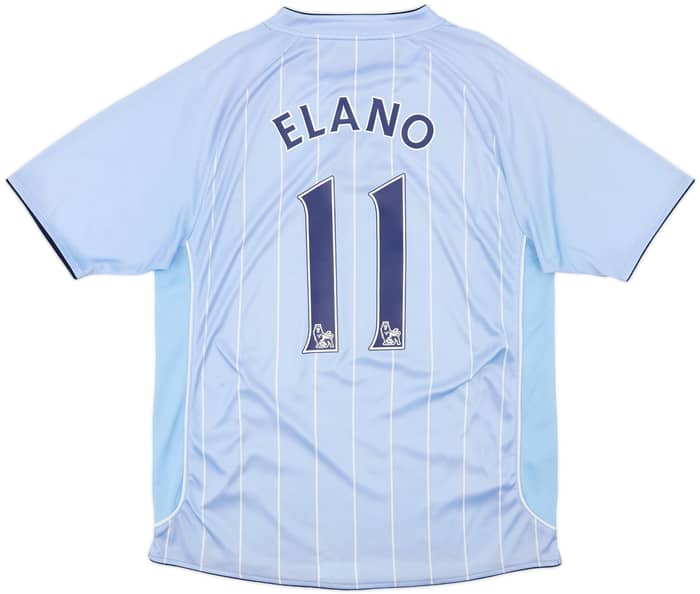 2007-08 Manchester City Home Shirt Elano #11 - 6/10 - (L)