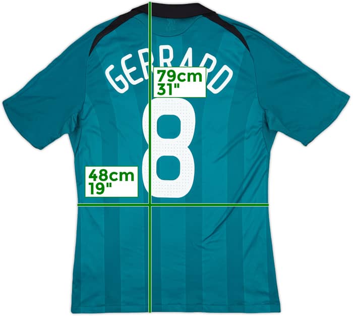 2008-09 Liverpool Third Shirt Gerrard #8 - 8/10 - (M)
