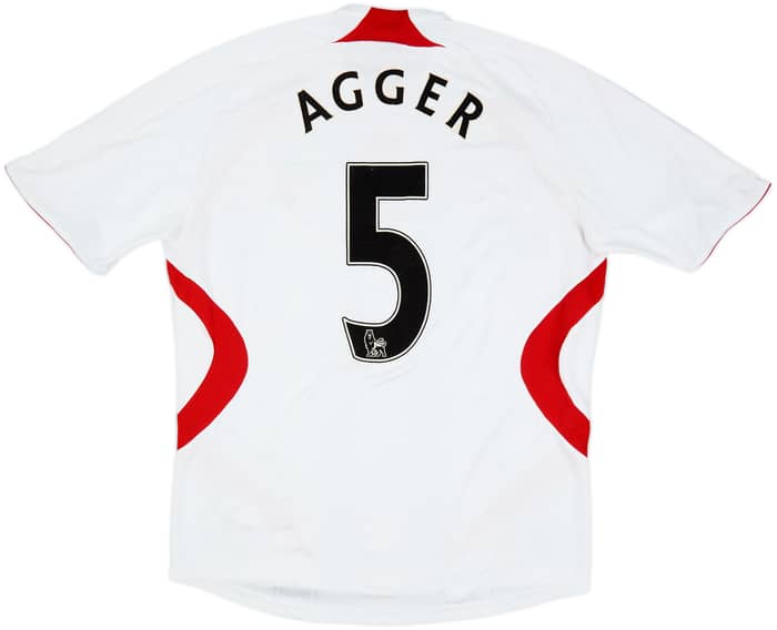 2007-08 Liverpool Away Shirt Agger #5 - 7/10 - (L)