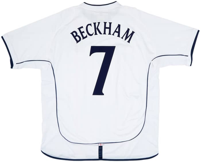 2001-03 England Home Shirt Beckham #7 - 7/10 - (XXL)