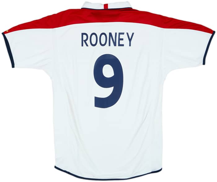 2003-05 England Home Shirt Rooney #9 - 7/10 - (XL)