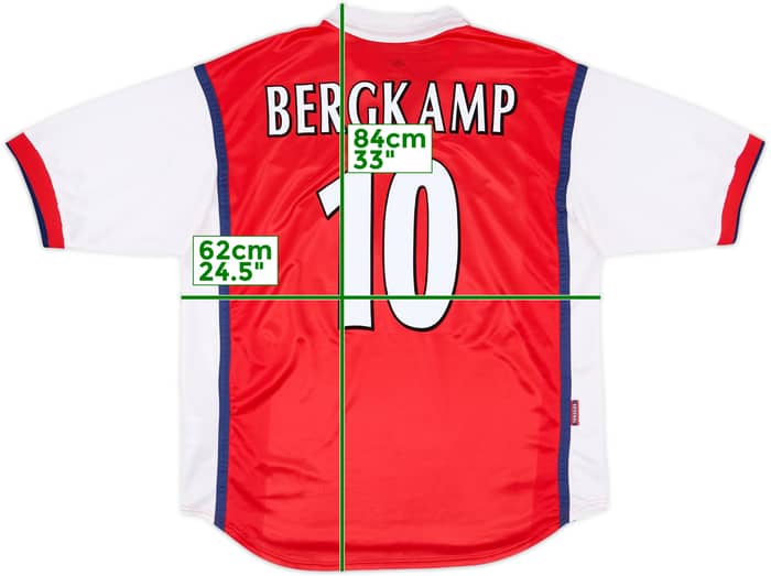 1998-99 Arsenal Home Shirt Bergkamp #10 - 7/10 - (XL)