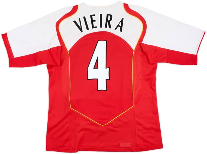 2004-05 Arsenal Home Shirt Viera #4 - 6/10 - (L)