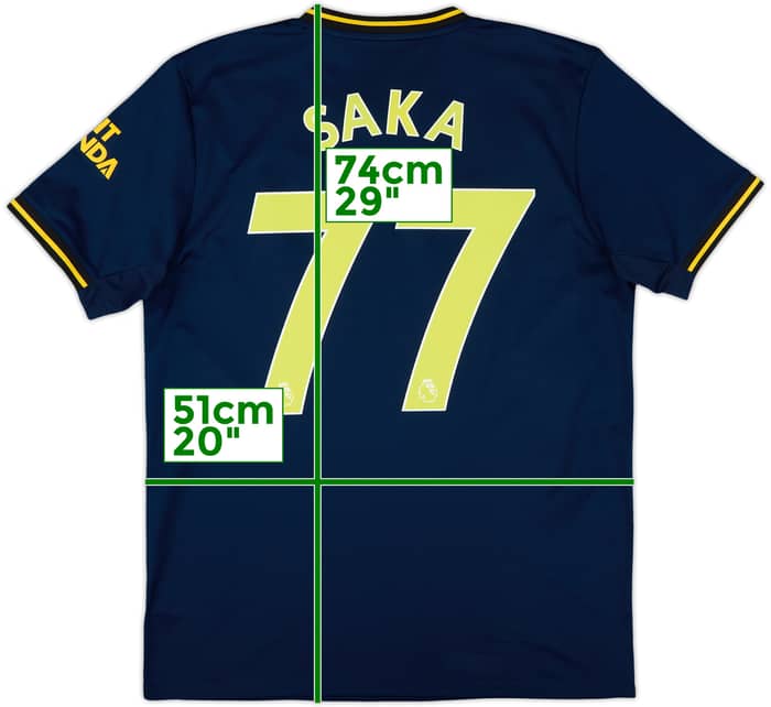 2019-20 Arsenal Third Shirt Saka #77 - 9/10 - (M)