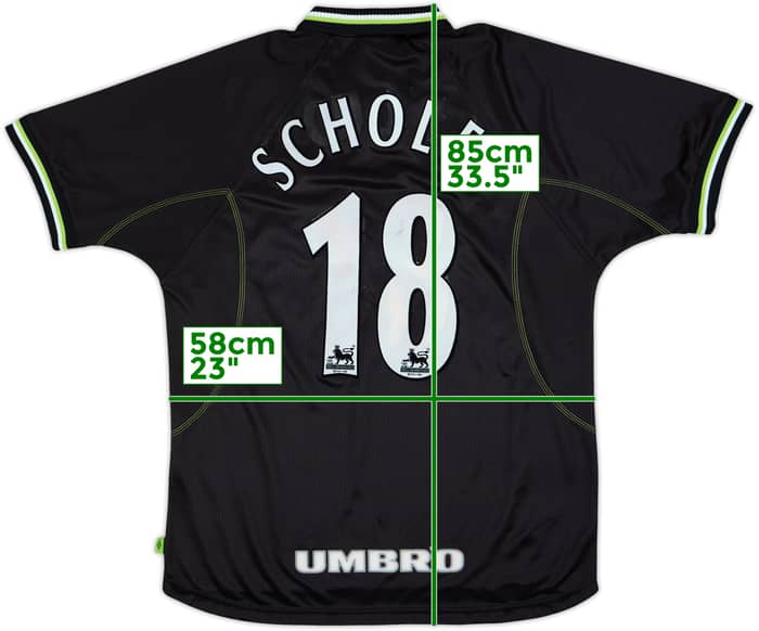 1998-99 Manchester United Third Shirt Scholes #18 - 5/10 - (L)
