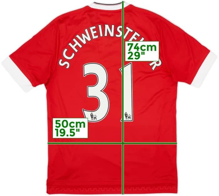 2015-16 Manchester United Home Shirt Schweinsteiger #31 - 8/10 - (M)