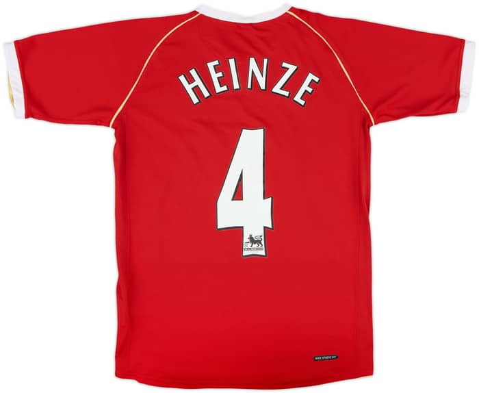 2006-07 Manchester United Home Shirt Heinze #4 - 8/10 - (XL.Boys)