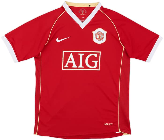 2006-07 Manchester United Home Shirt Carrick #16 - 6/10 - (L.Boys)
