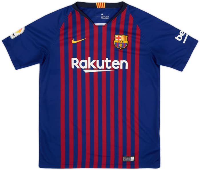2018-19 Barcelona Home Shirt - 9/10 - (XL.Boys)