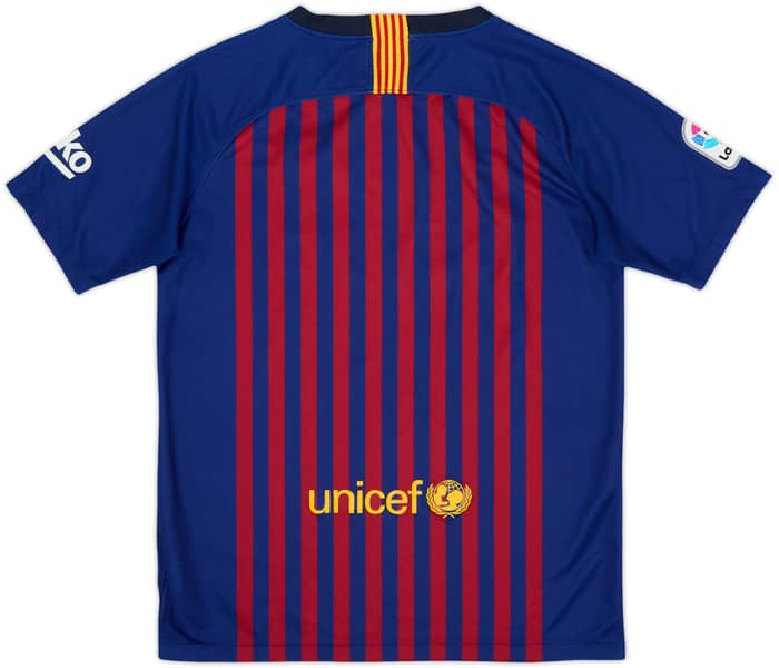 2018-19 Barcelona Home Shirt - 9/10 - (XL.Boys)