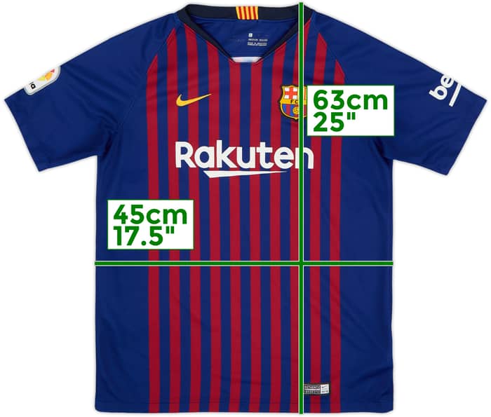 2018-19 Barcelona Home Shirt - 9/10 - (XL.Boys)