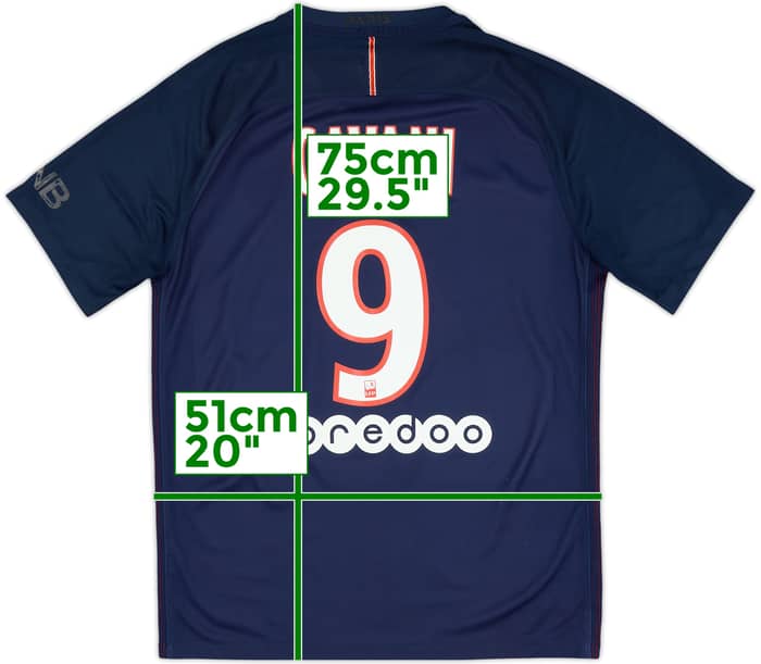 2016-17 Paris Saint-Germain Home Shirt Cavani #9 - 5/10 - (M)