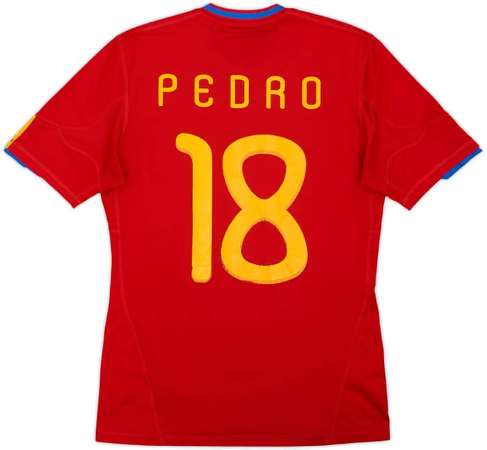 2009-10 Spain Home Shirt Pedro #18 - 5/10 - (S)