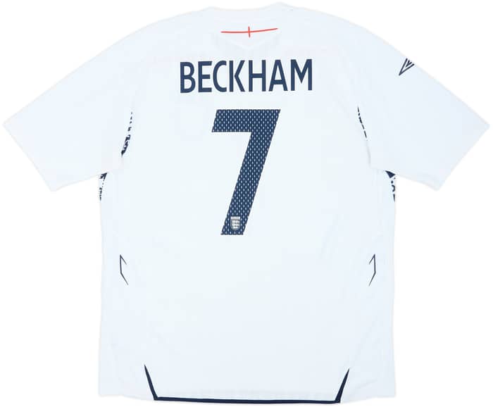 2007-09 England Home Shirt Beckham #7 - 5/10 - (XL)
