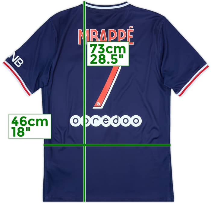 2020-21 Paris Saint-Germain Home Shirt Mbappe #7 - 9/10 - (S)