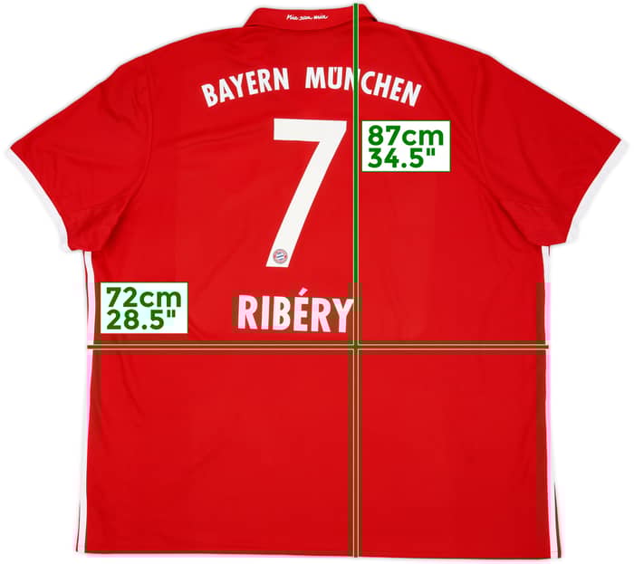 2016-17 Bayern Munich Home Shirt Ribery #7 - 8/10 - (3XL)