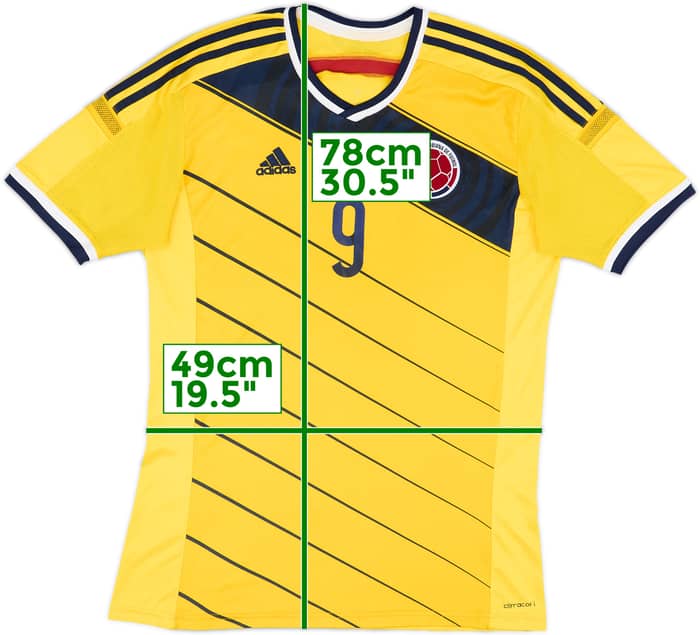 2014-15 Colombia Home Shirt Falcao #9 - 6/10 - (L)