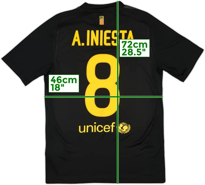 2011-12 Barcelona Away Shirt A.Iniesta #8 - 9/10 - (S)