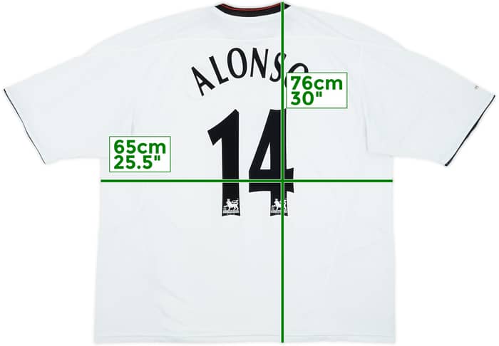 2003-04 Liverpool Away Shirt Alonso #14 - 6/10 - (XXL)