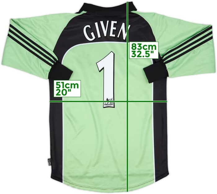 2000-01 Newcastle GK Shirt Given #1 - 6/10 - (S)