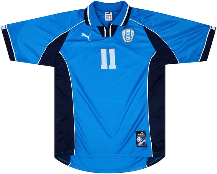 1998-2000 Israel Match Issue Home Shirt #11 (Abukasis)