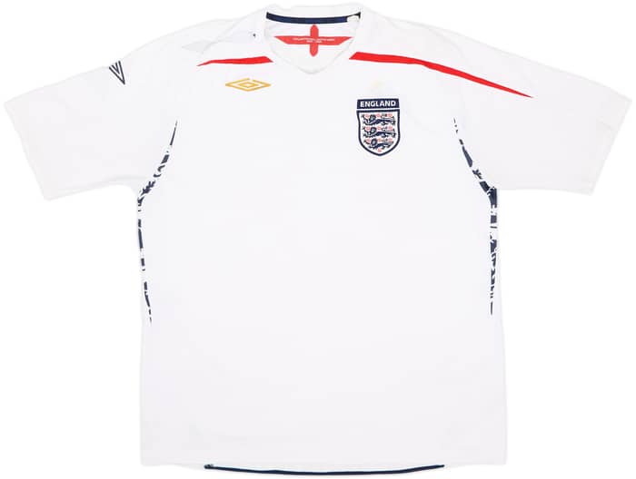 2007-09 Inglaterra Local Camiseta - 5/10 - (XXL)