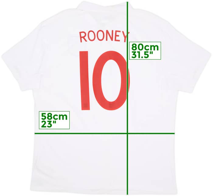2009-10 England Home Shirt Rooney #10 (XXL)