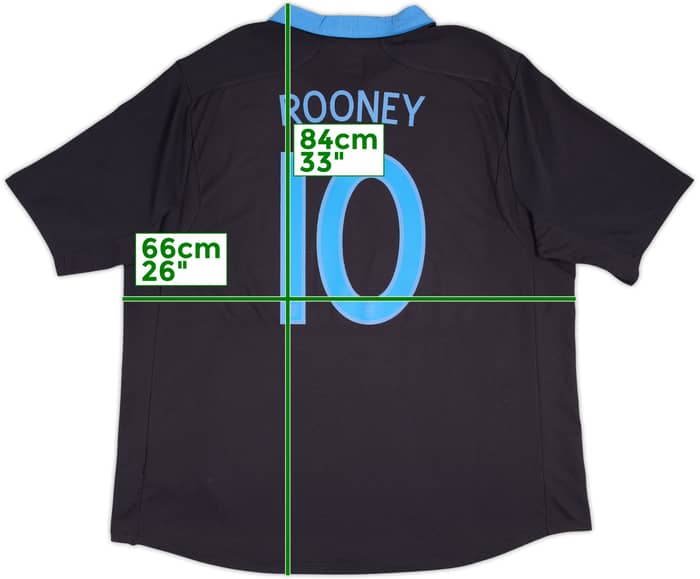 2011-12 England Away Shirt Rooney #10 - 7/10 - (4XL)