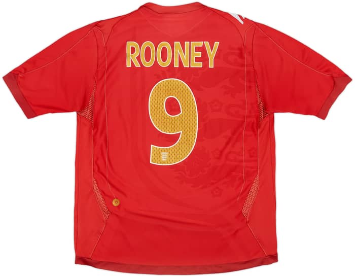 2006-08 England Away Shirt Rooney #9 - 6/10 - (M)