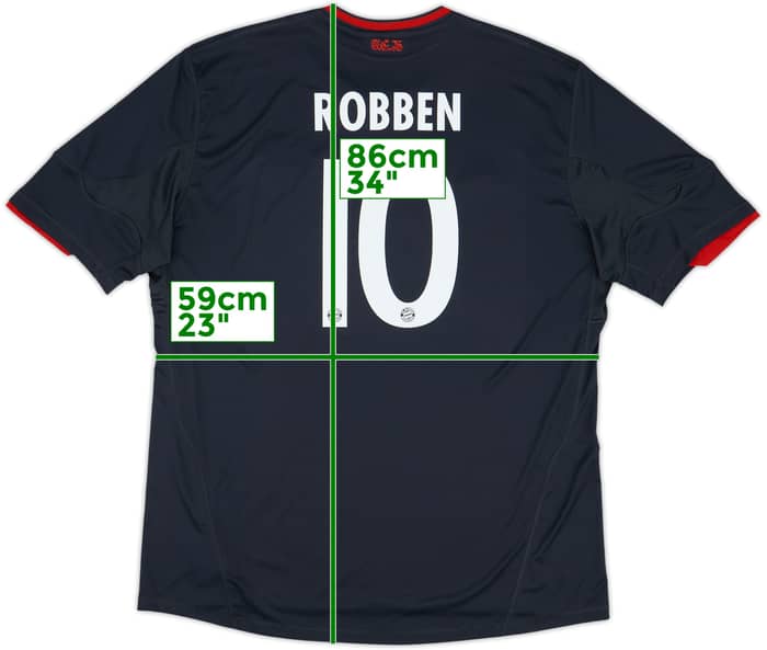 2010-11 Bayern Munich Third Shirt Robben #10 - 8/10 - (XXL)
