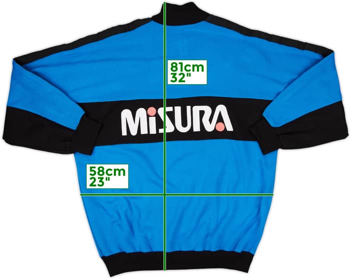 1990-91 Inter Milan UHLSport 1/4 Zip Sweat Top - 8/10 - (XL)