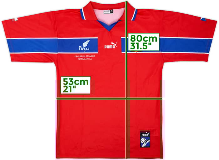 1998-00 Czech Republic Basic Home Shirt - 9/10 - (L)