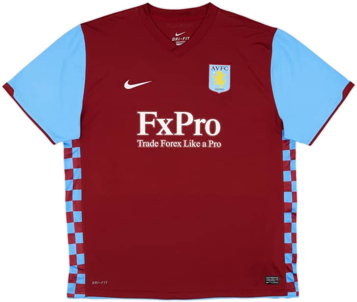 2010-11 Aston Villa Home Shirt Young #7 - 9/10 - (XXL)