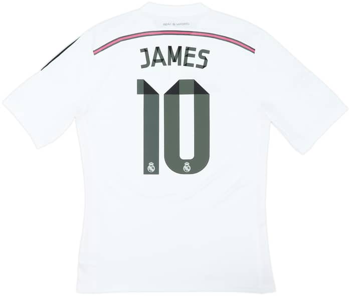 2014-15 Real Madrid Home Shirt James #10 - 6/10 - (L)