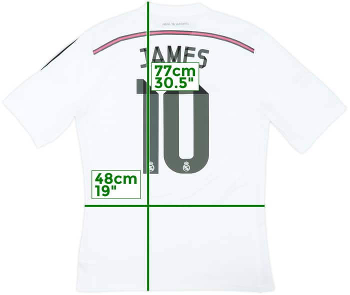 2014-15 Real Madrid Home Shirt James #10 - 6/10 - (L)