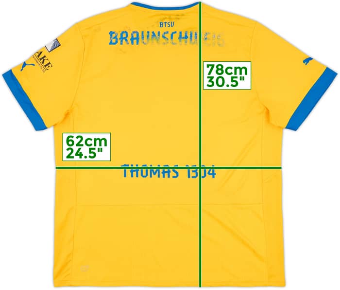 2012-13 Eintracht Braunschweig Home Shirt Thomas 1304 - 3/10 - (XXL)