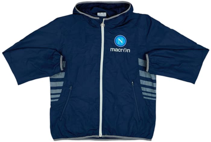 2014-15 Napoli Macron Hooded Track Jacket - 5/10 - (M)