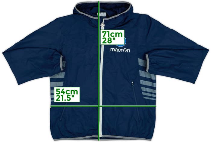 2014-15 Napoli Macron Hooded Track Jacket - 5/10 - (M)