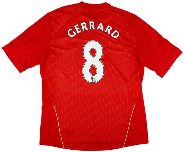 2010-12 Liverpool Home Shirt Gerrard #8 - 8/10 - (L)