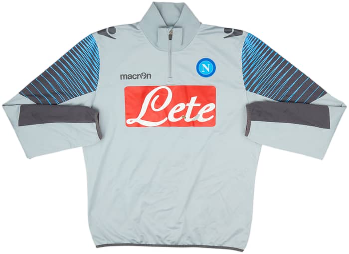 2014-15 Napoli Macron 1/4 Zip Training Top - 5/10 - (XL)