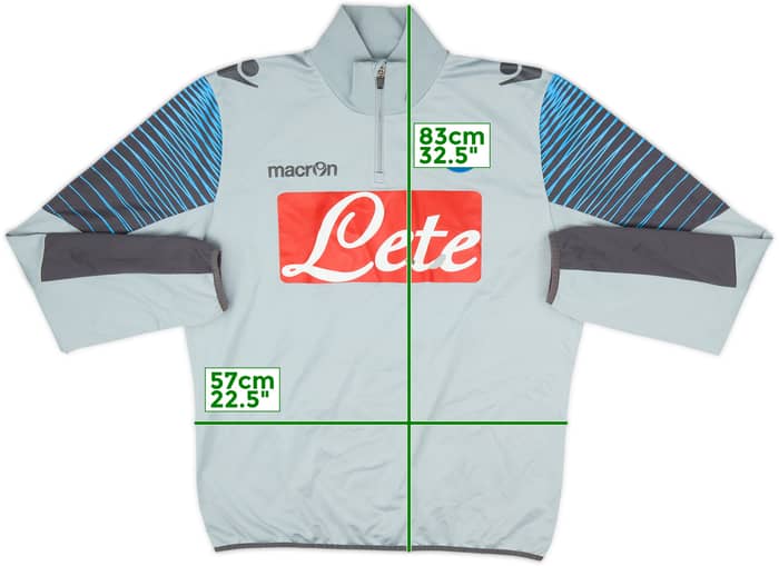 2014-15 Napoli Macron 1/4 Zip Training Top - 5/10 - (XL)