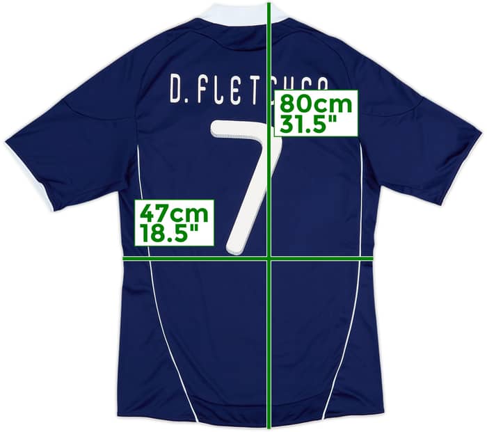 2010-11 Scotland Home Shirt D. Fletcher #7 - 7/10 - (M)